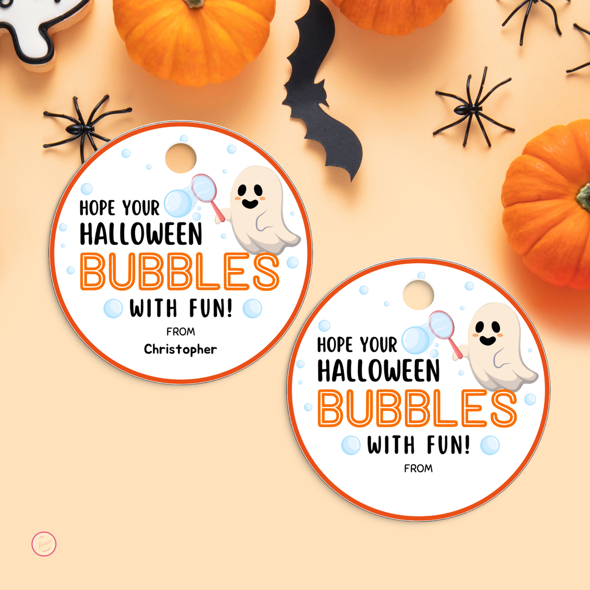 Halloween Bubbles Tag