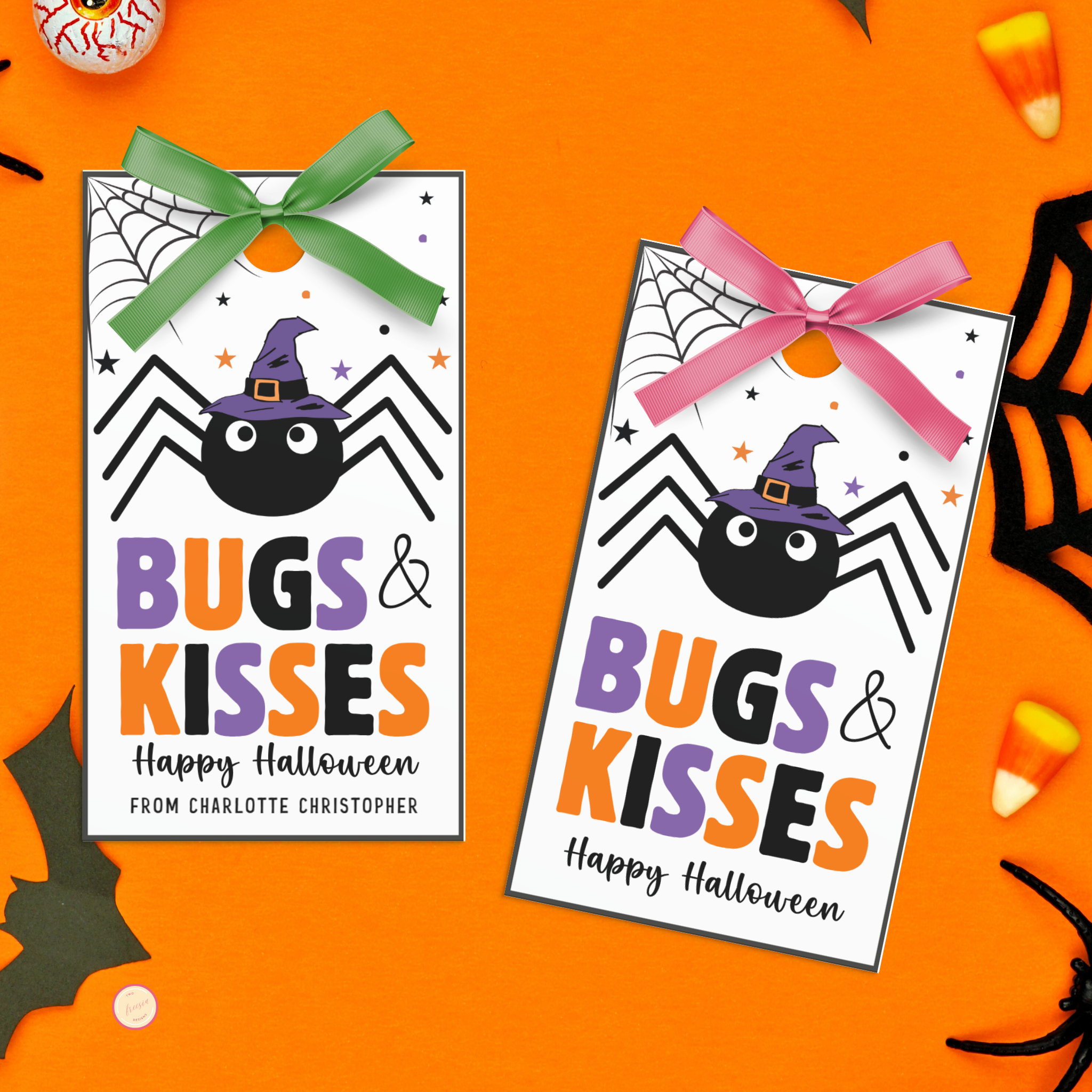 Halloween Bugs & Kisses Tag