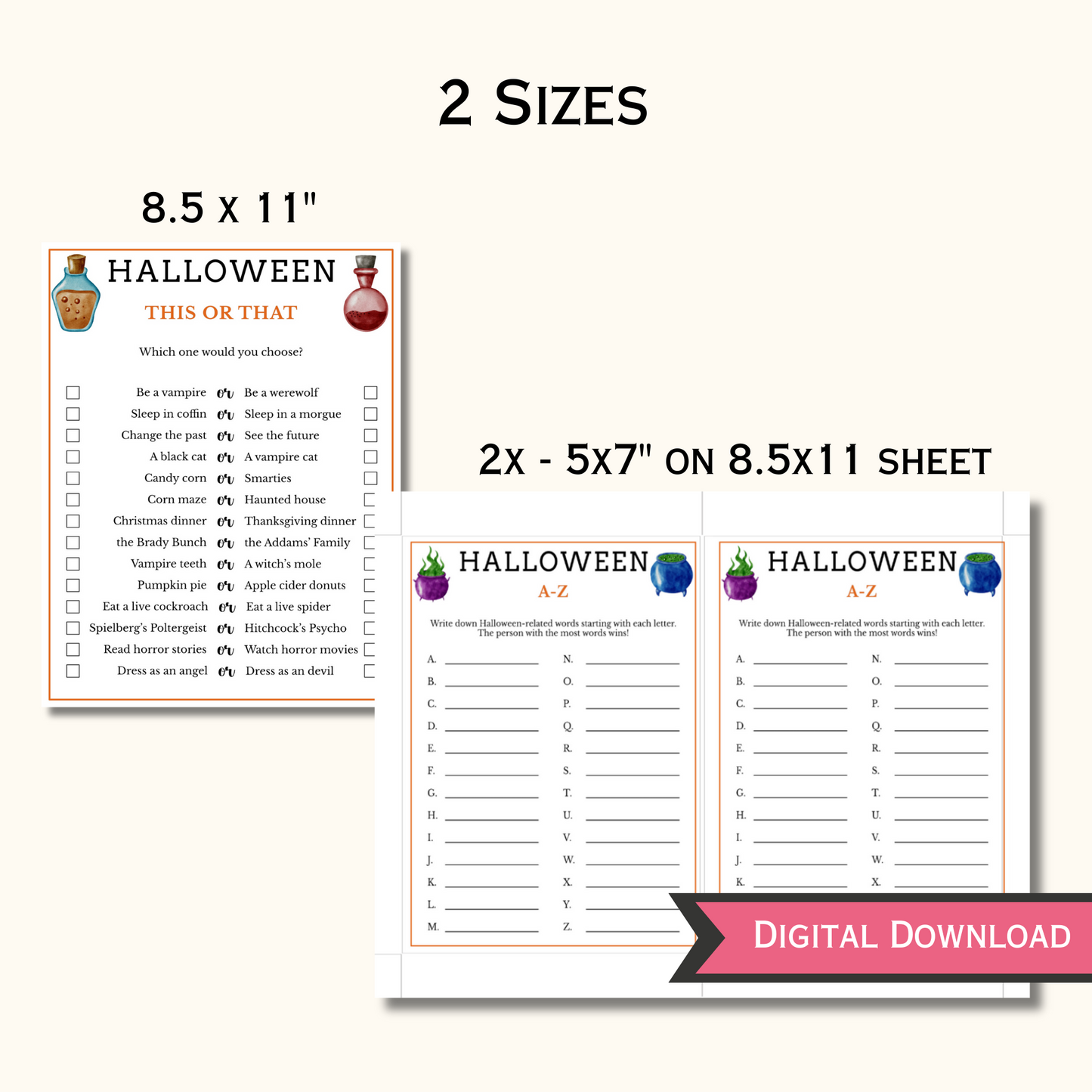 Halloween Party Games - 16 Printable Games