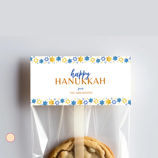 Hanukkah Christmas Treat Bag Topper