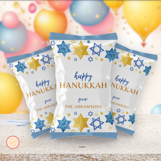 Hanukkah Chip Bag Printable