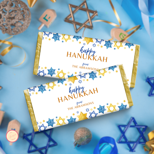 Hanukkah Chocolate Wrapper Template