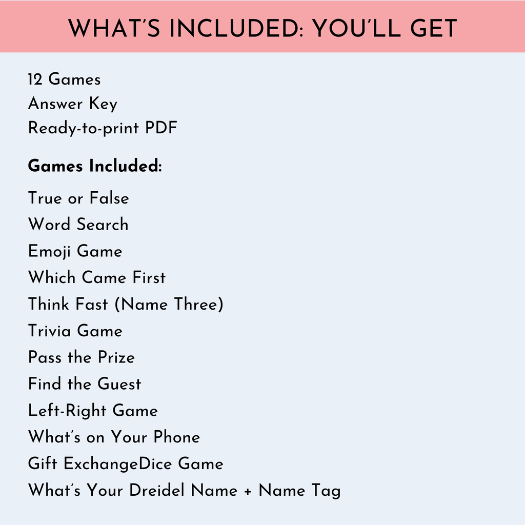 12 Hanukkah Party Games