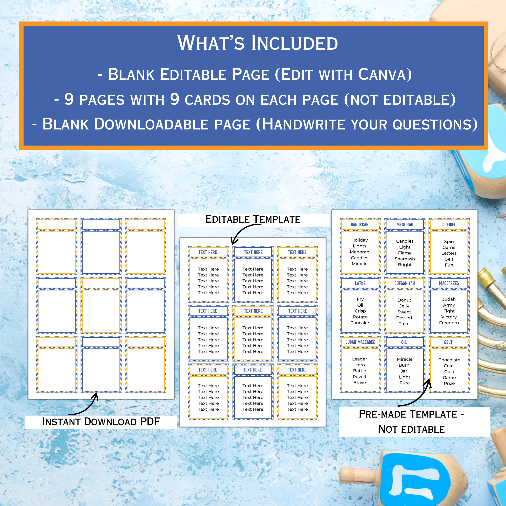 Hanukkah Taboo Game
