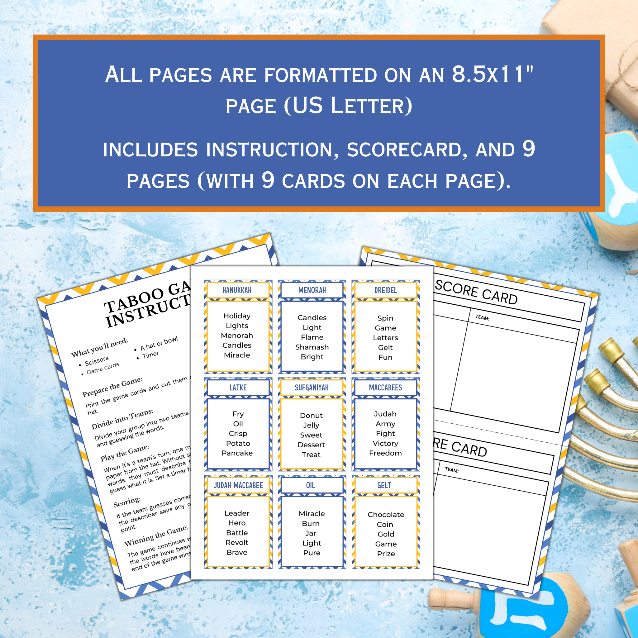 Hanukkah Taboo Game