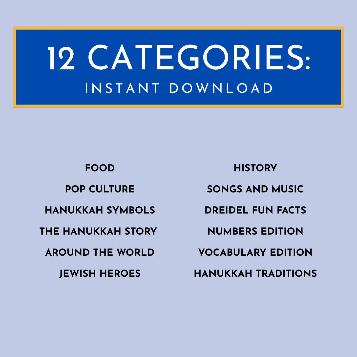 Hanukkah Trivia Game