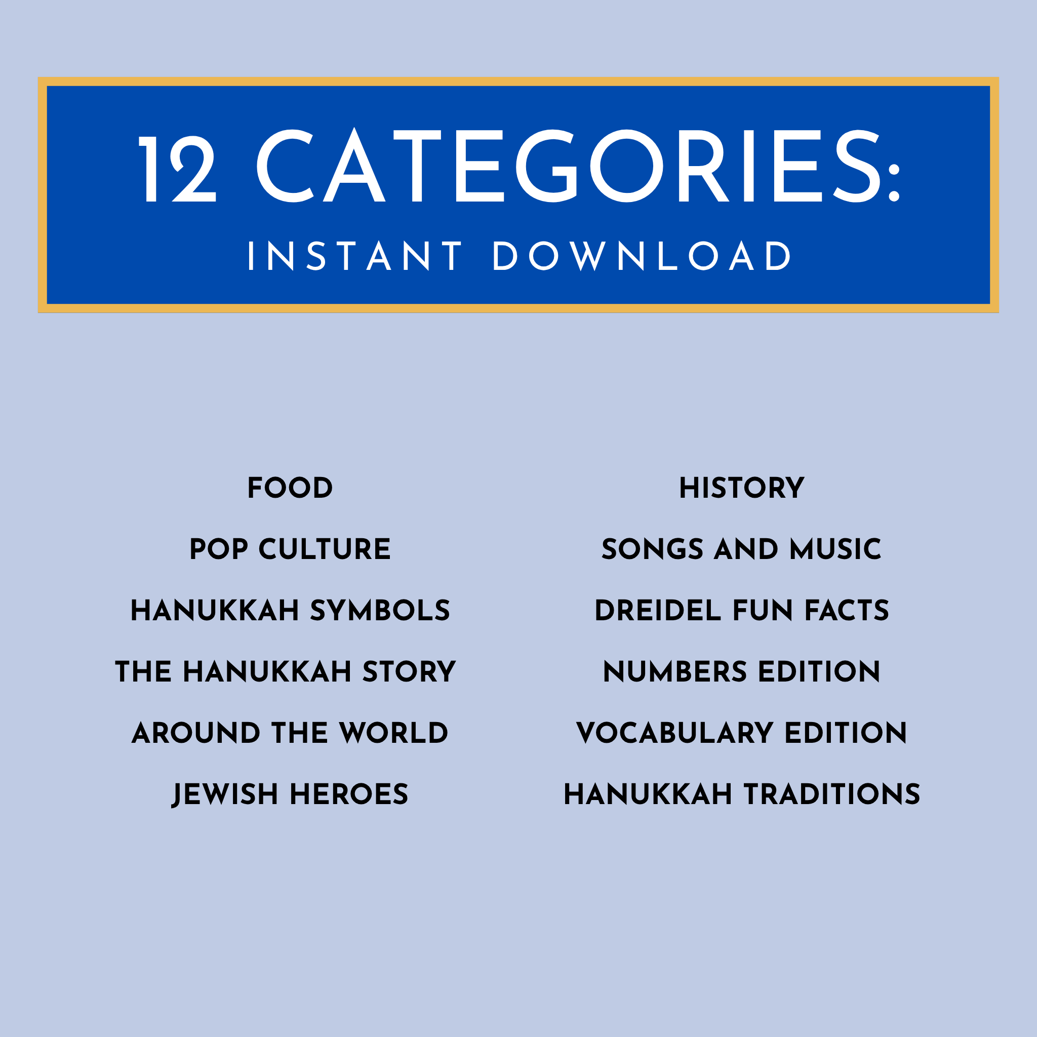 Hanukkah Trivia Game
