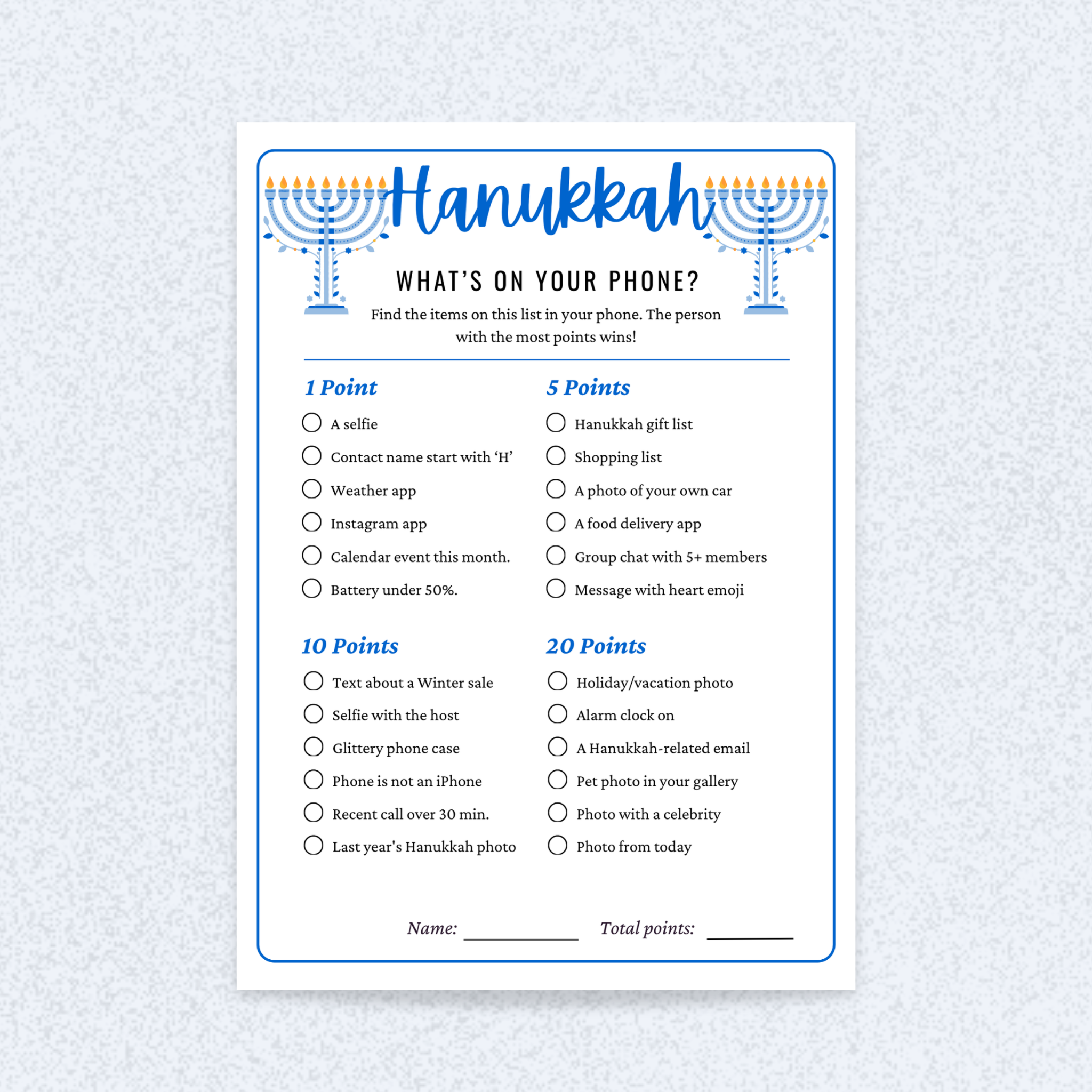 12 Hanukkah Party Games