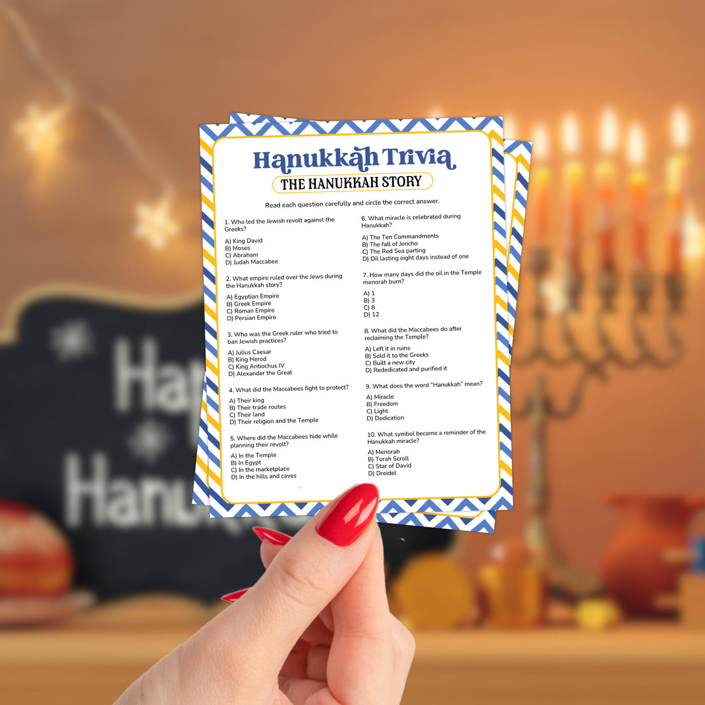 Hanukkah Trivia Game