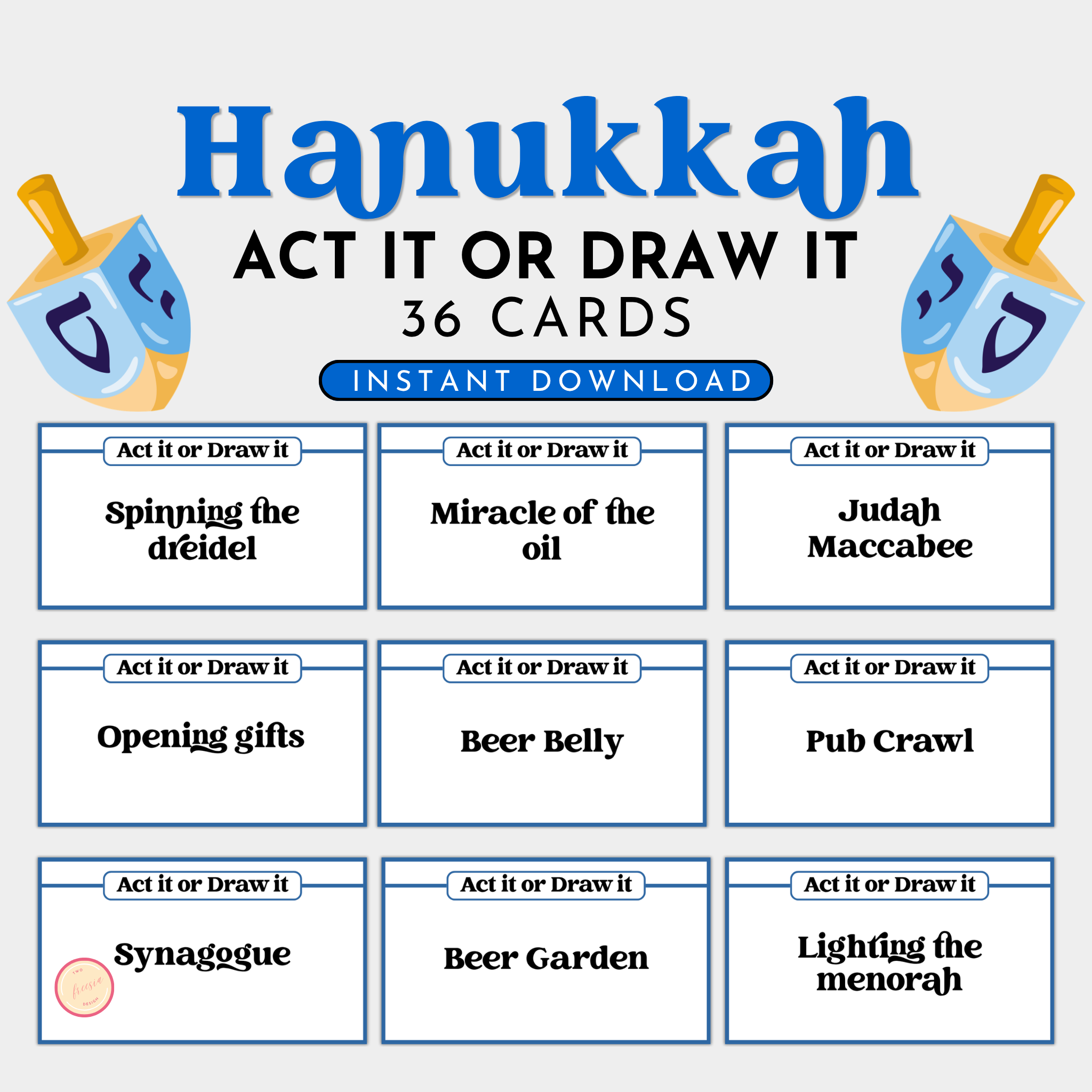 Hanukkah Act It or Draw It