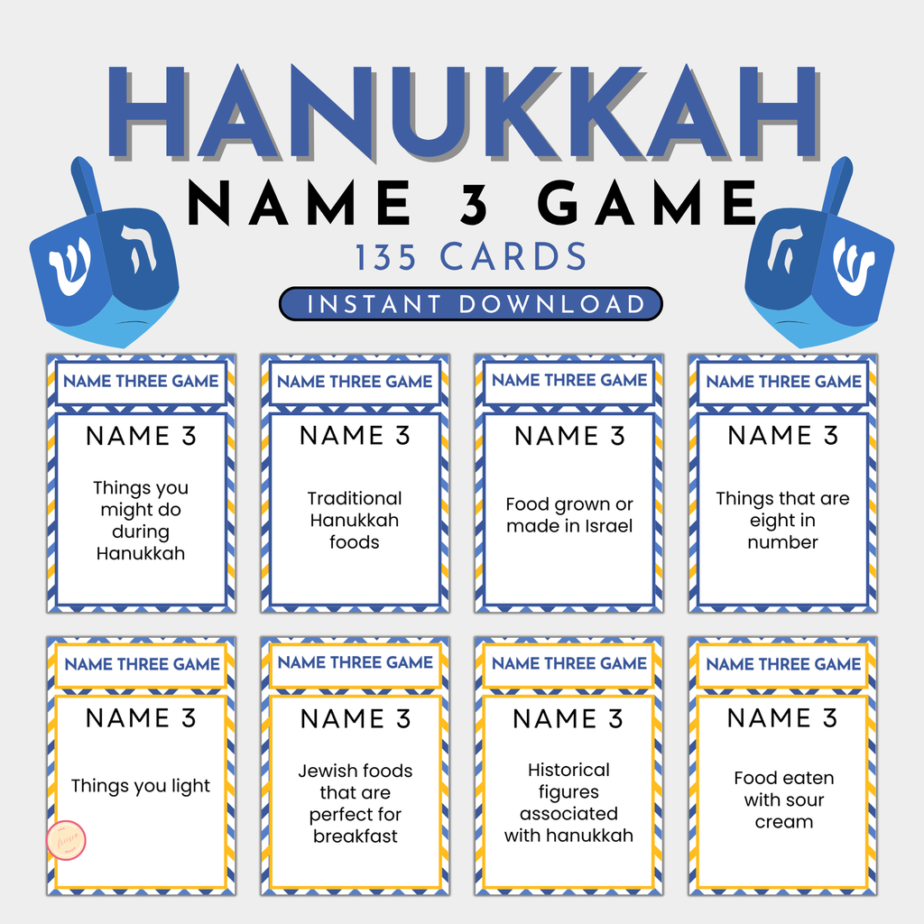 Hanukkah Name 3 Game