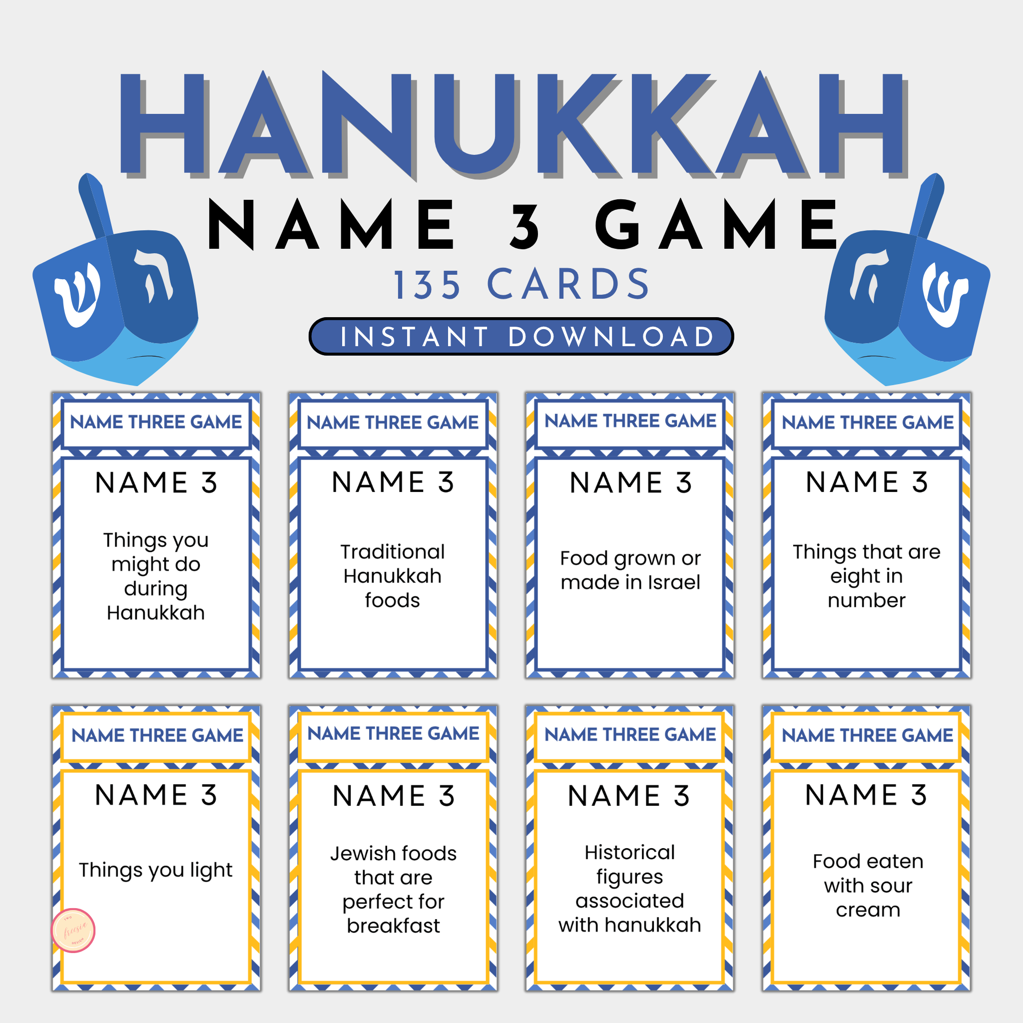 Hanukkah Name 3 Game