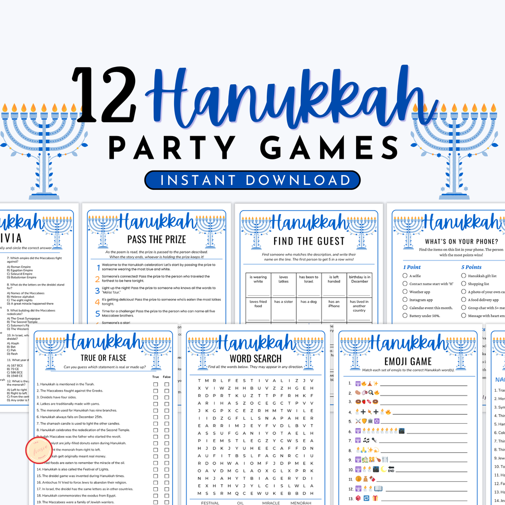 12 Hanukkah Party Games
