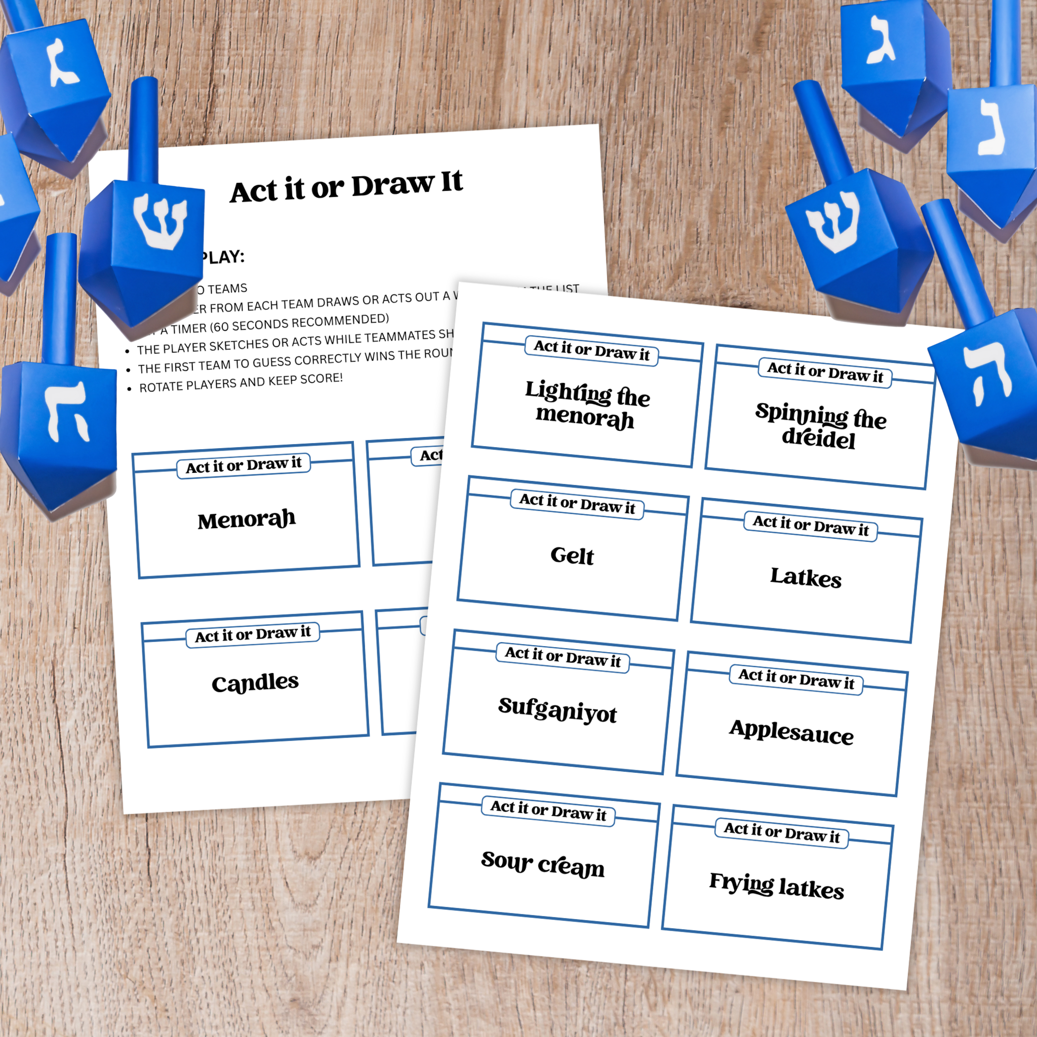 Hanukkah Act It or Draw It