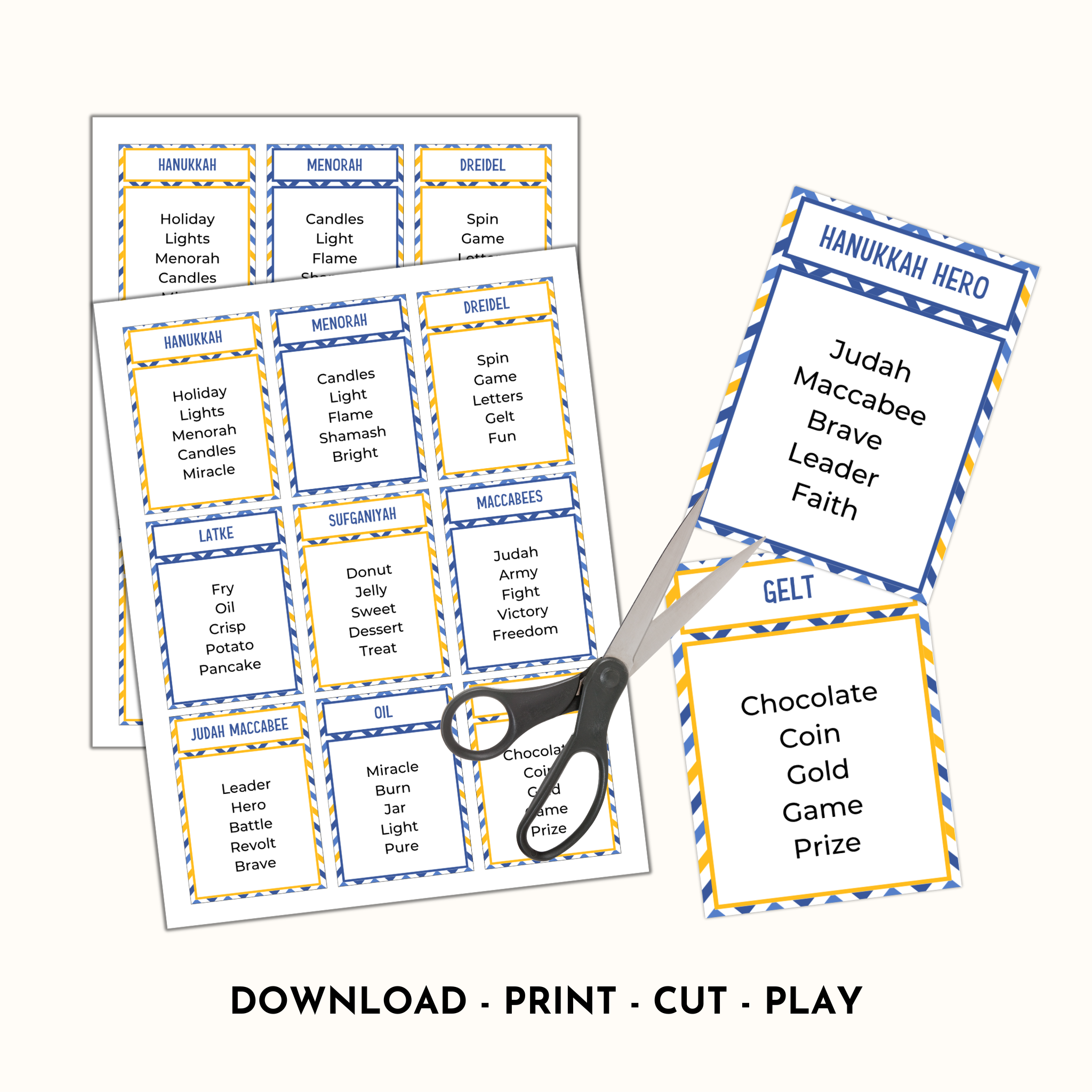 Hanukkah Forbidden Word Game