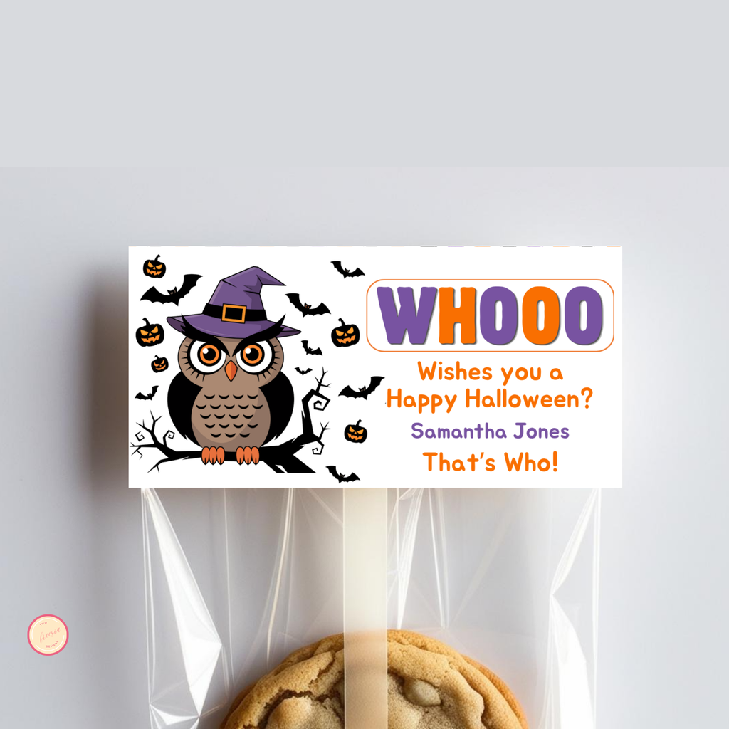 Halloween Owl Treat Bag Topper