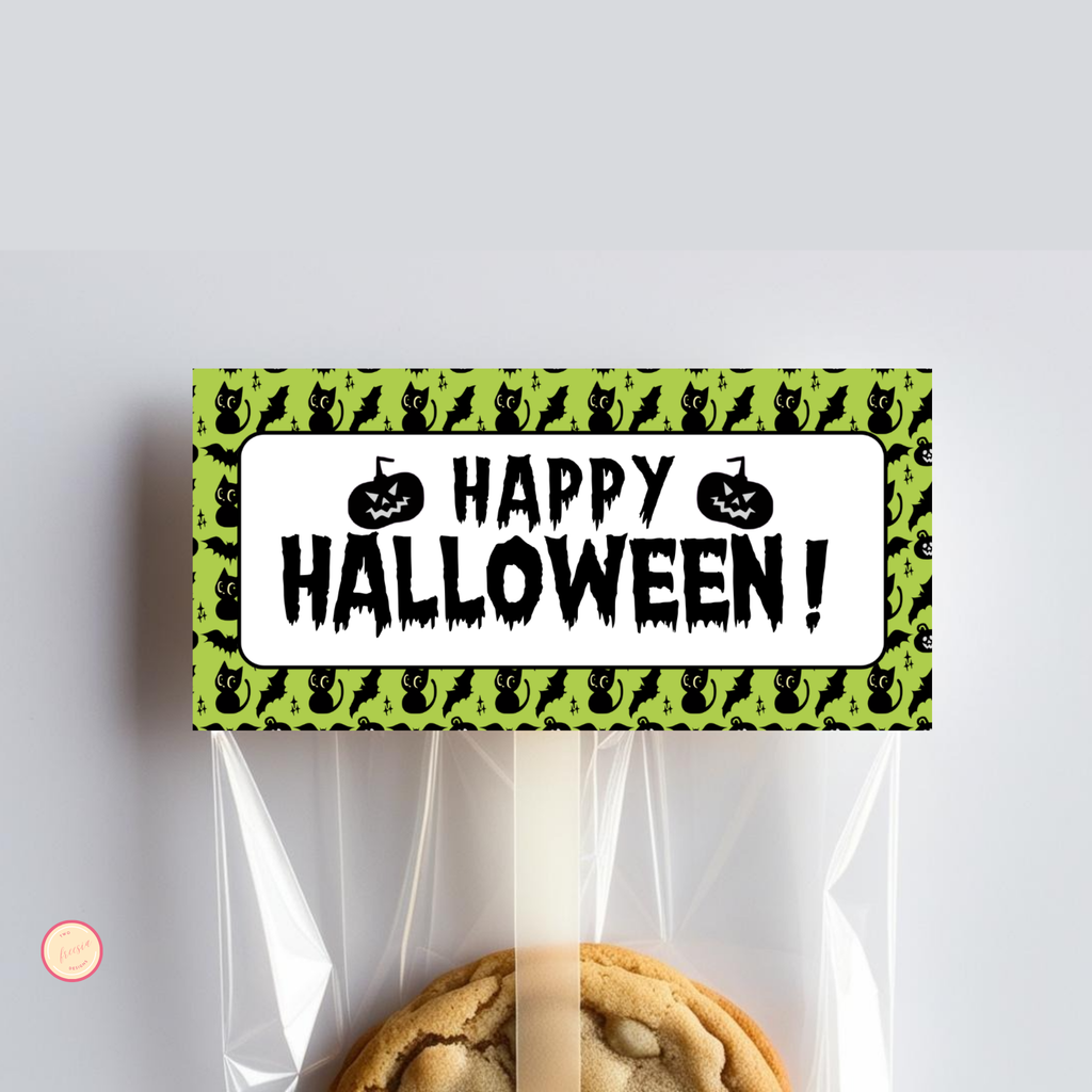 Halloween Treat Bag Toppers - Green