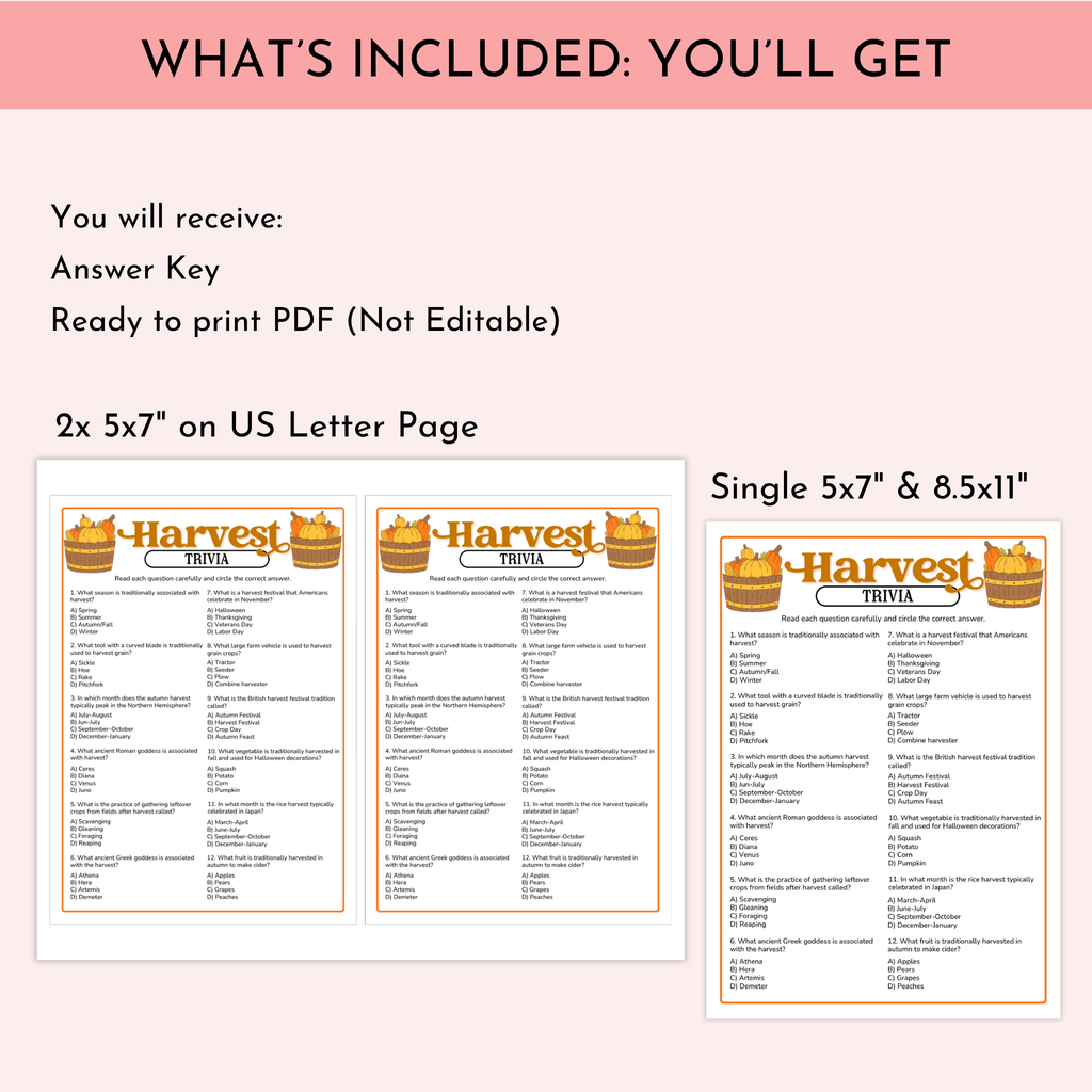 Harvest Trivia