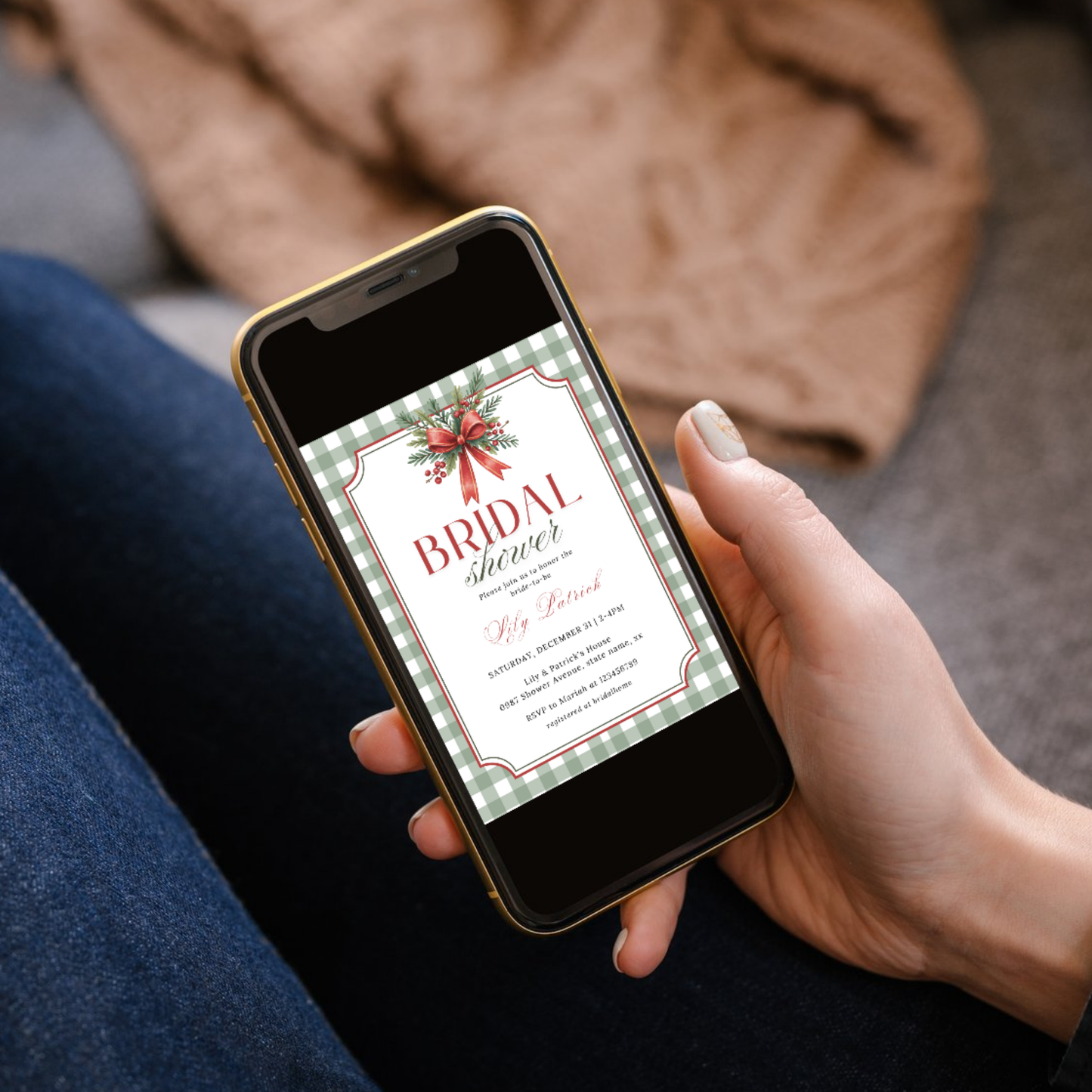 Christmas Bridal Shower Invitation - #2
