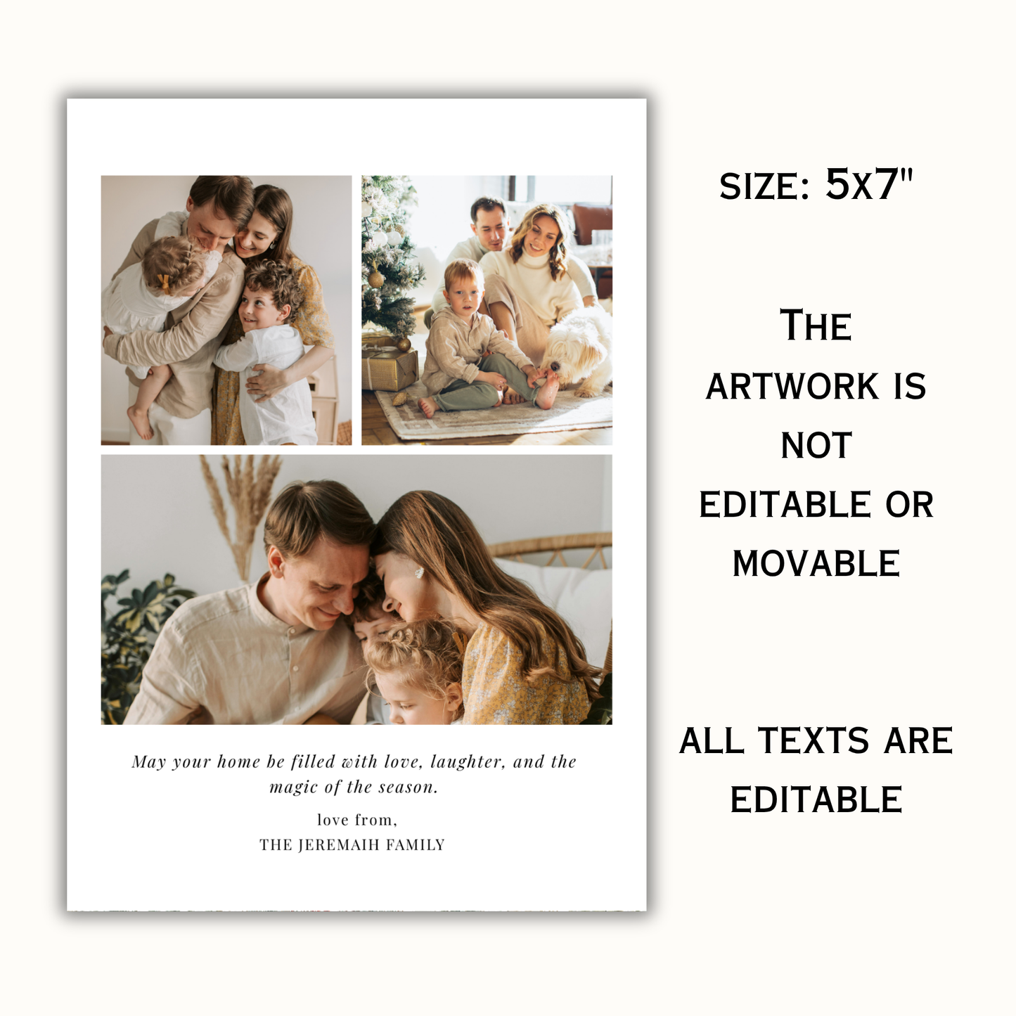 Holiday Photo Card Template