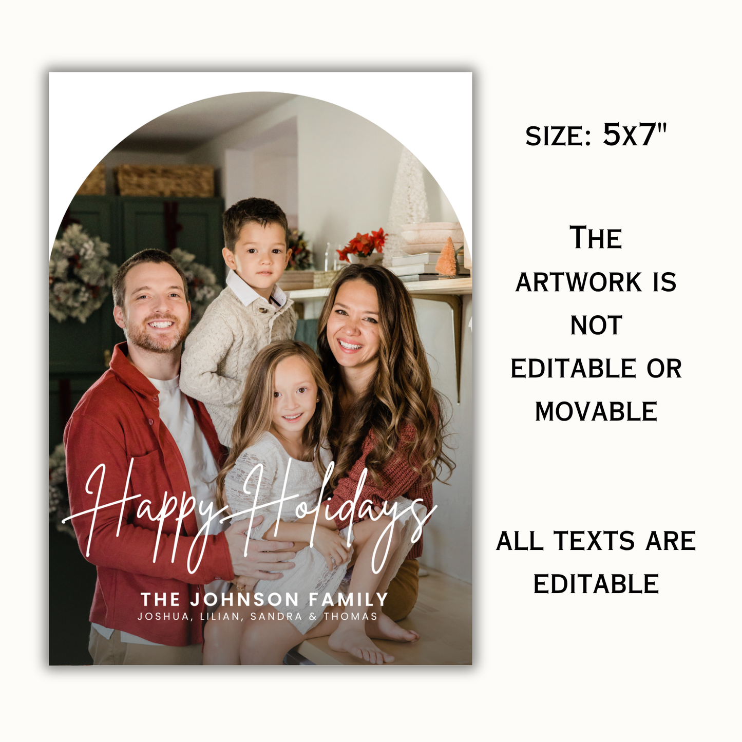 Christmas Arch Photo Card Template