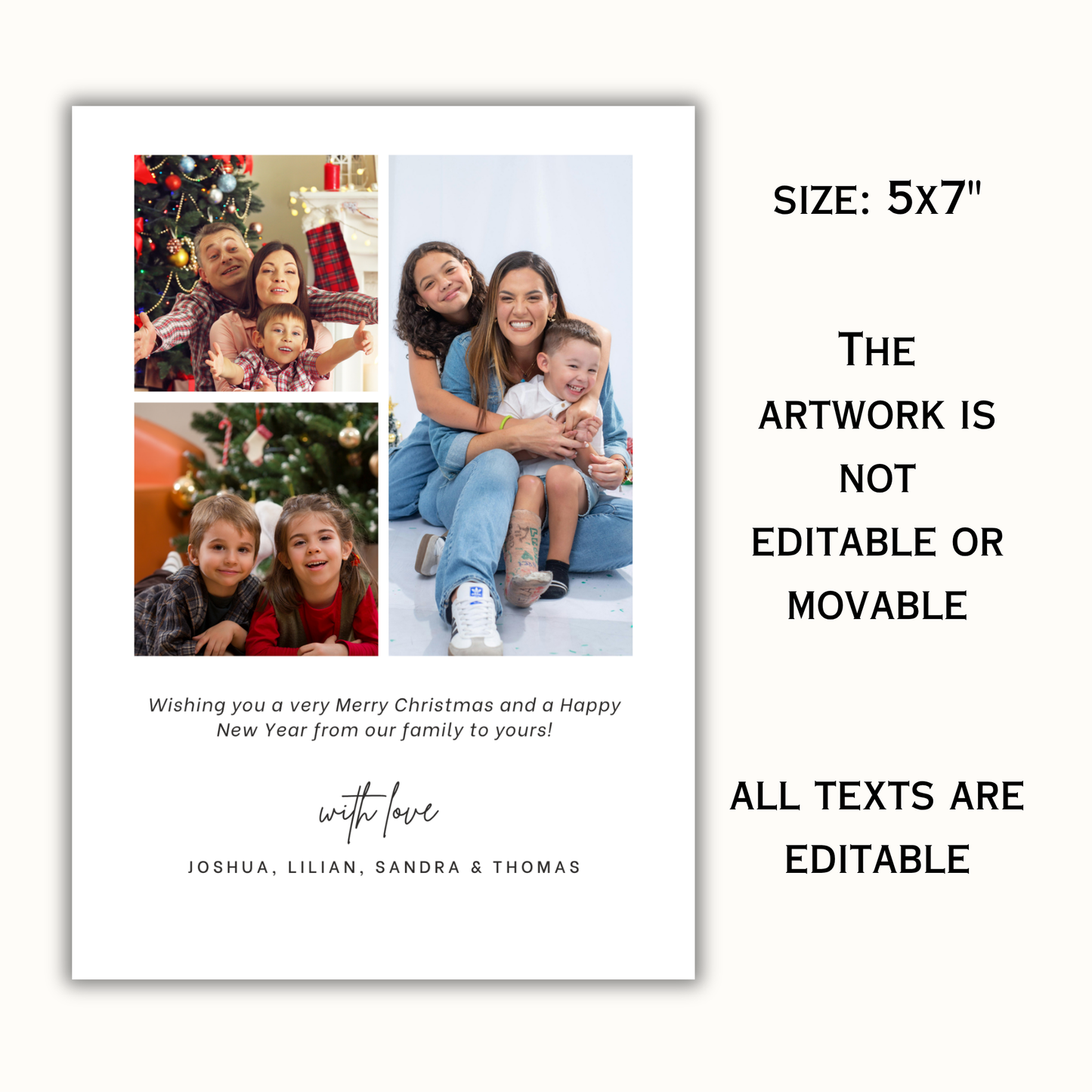 Christmas Photo Card Template | Boho