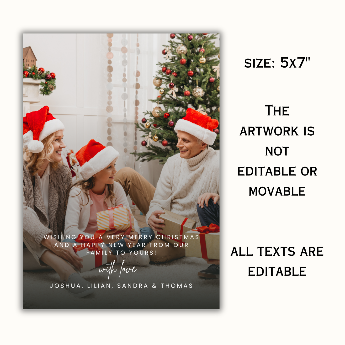 Holiday Photo Card Template