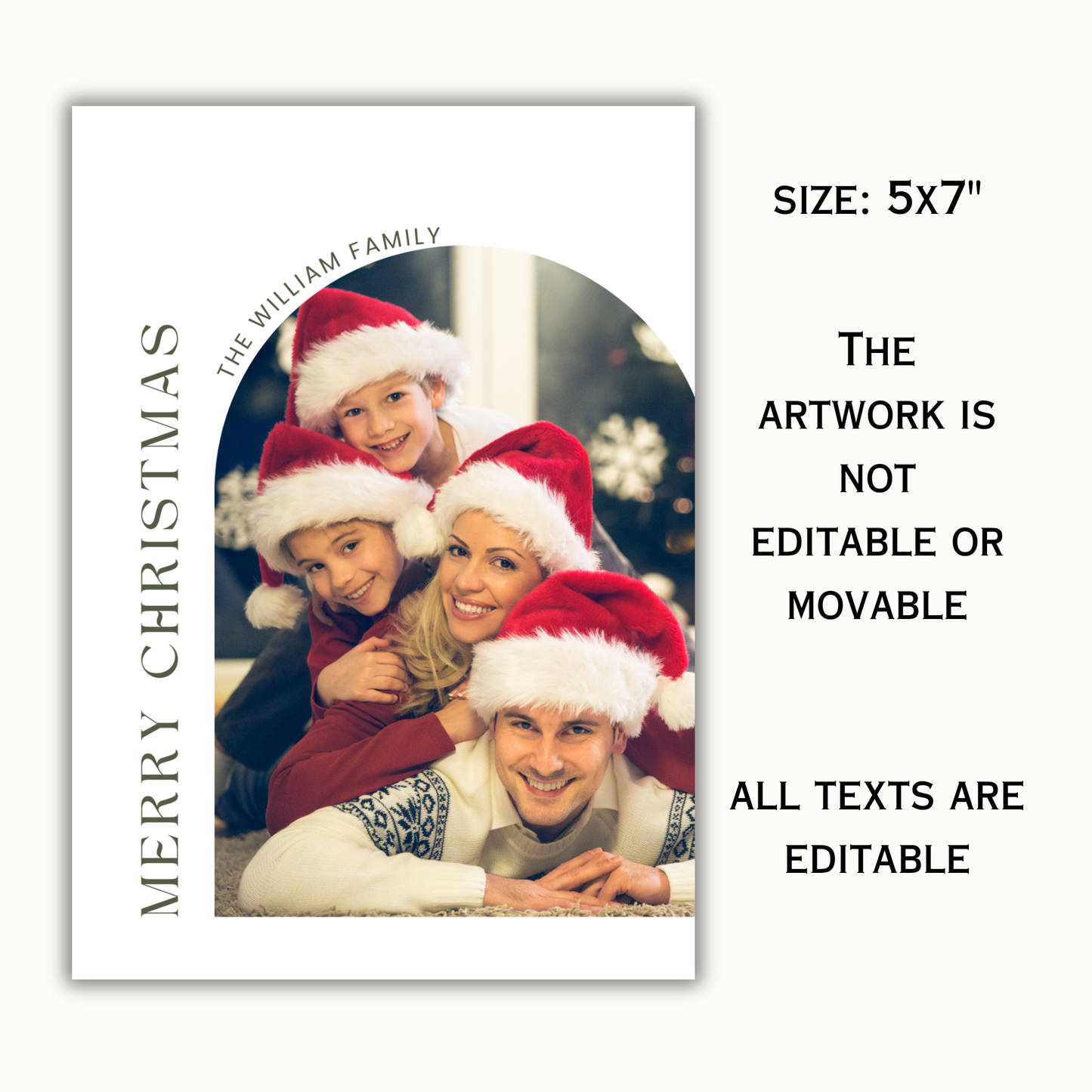Arch Holiday Photo Card Template