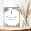 First Holy Communion Custom Sign - Blue