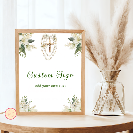 First Holy Communion Custom Sign - Green