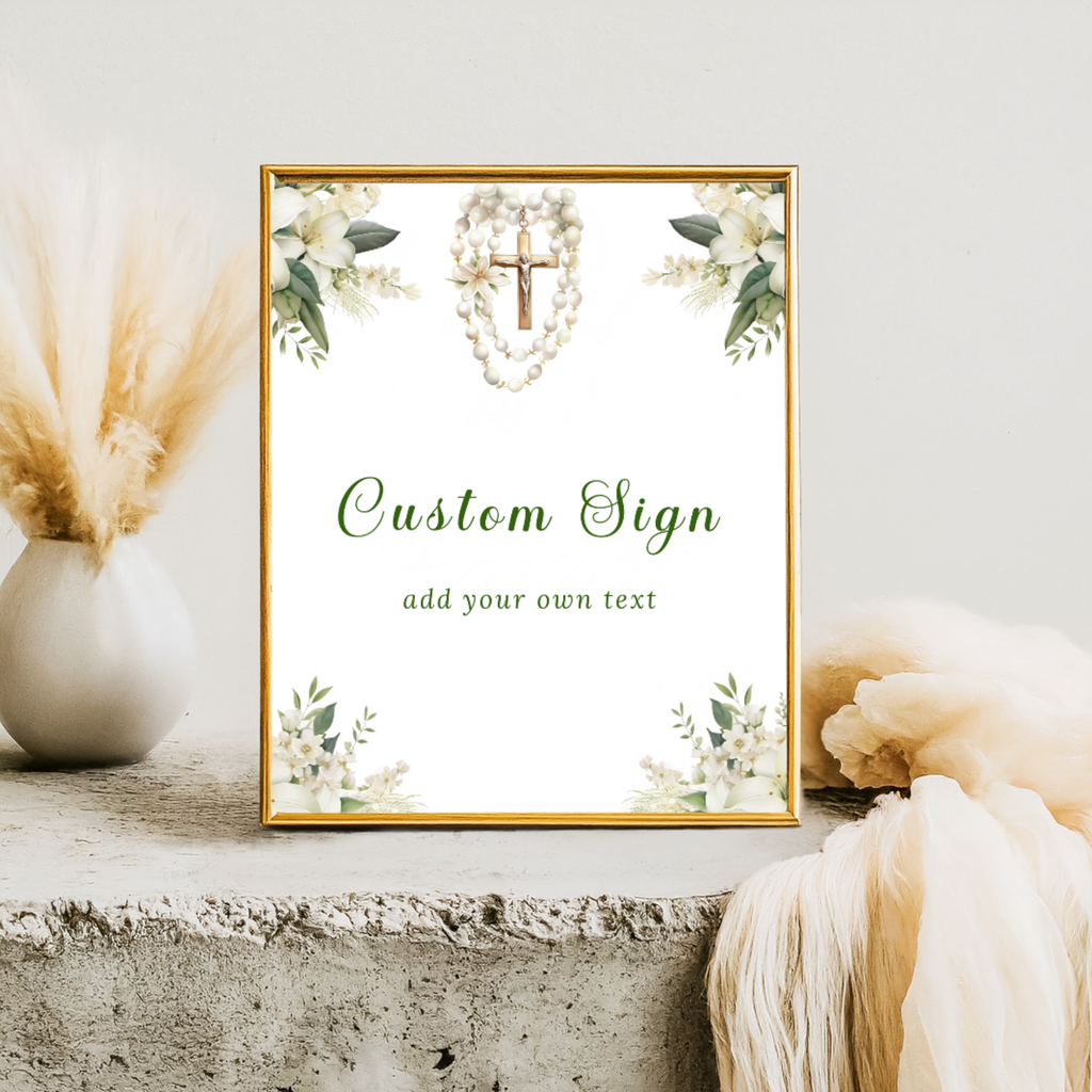 First Holy Communion Custom Sign - Green