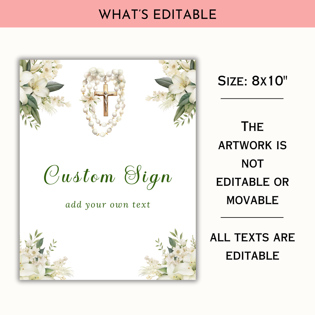 First Holy Communion Custom Sign - Green