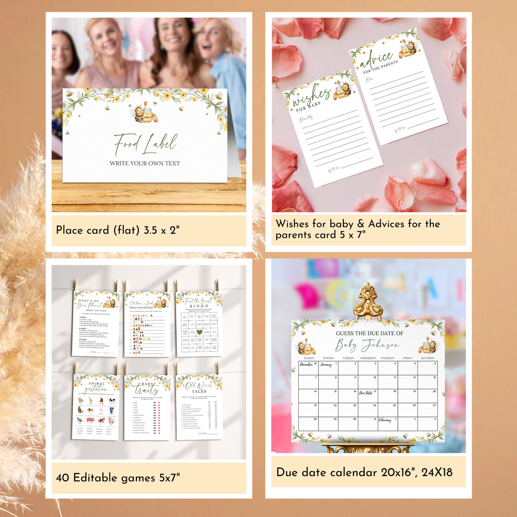 Bee Baby Shower Bundle