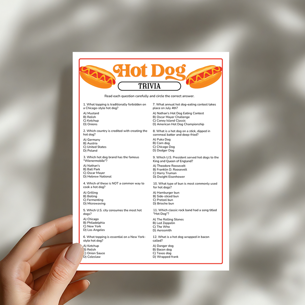 Hot Dog Trivia Game