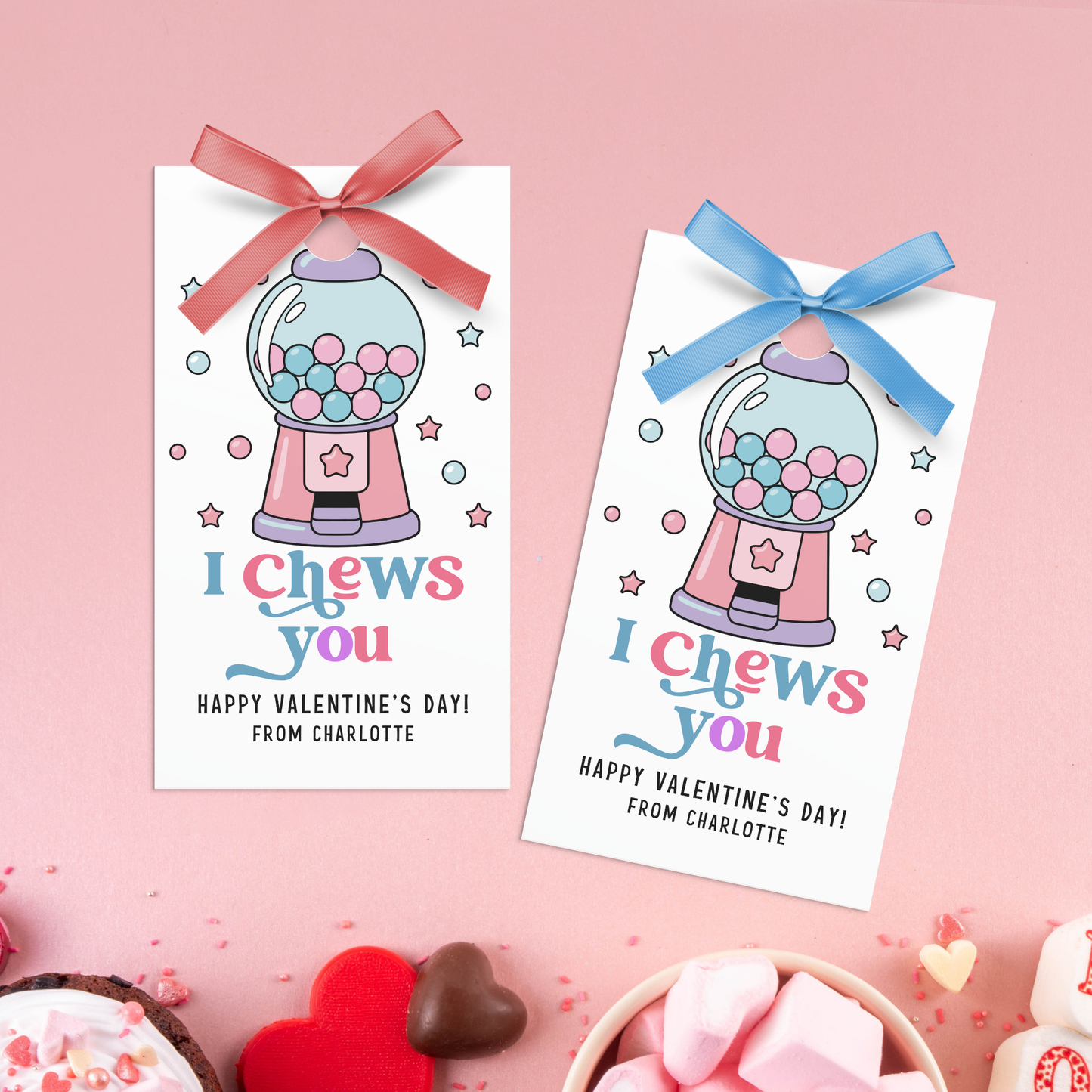I Chews You Valentine's Day Tag