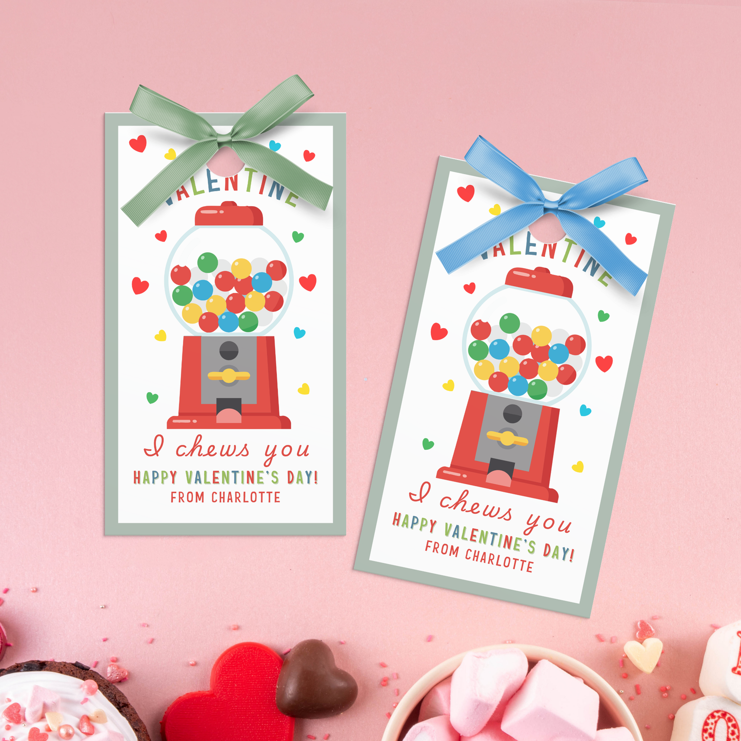 I Chews You Valentine's Day Tag