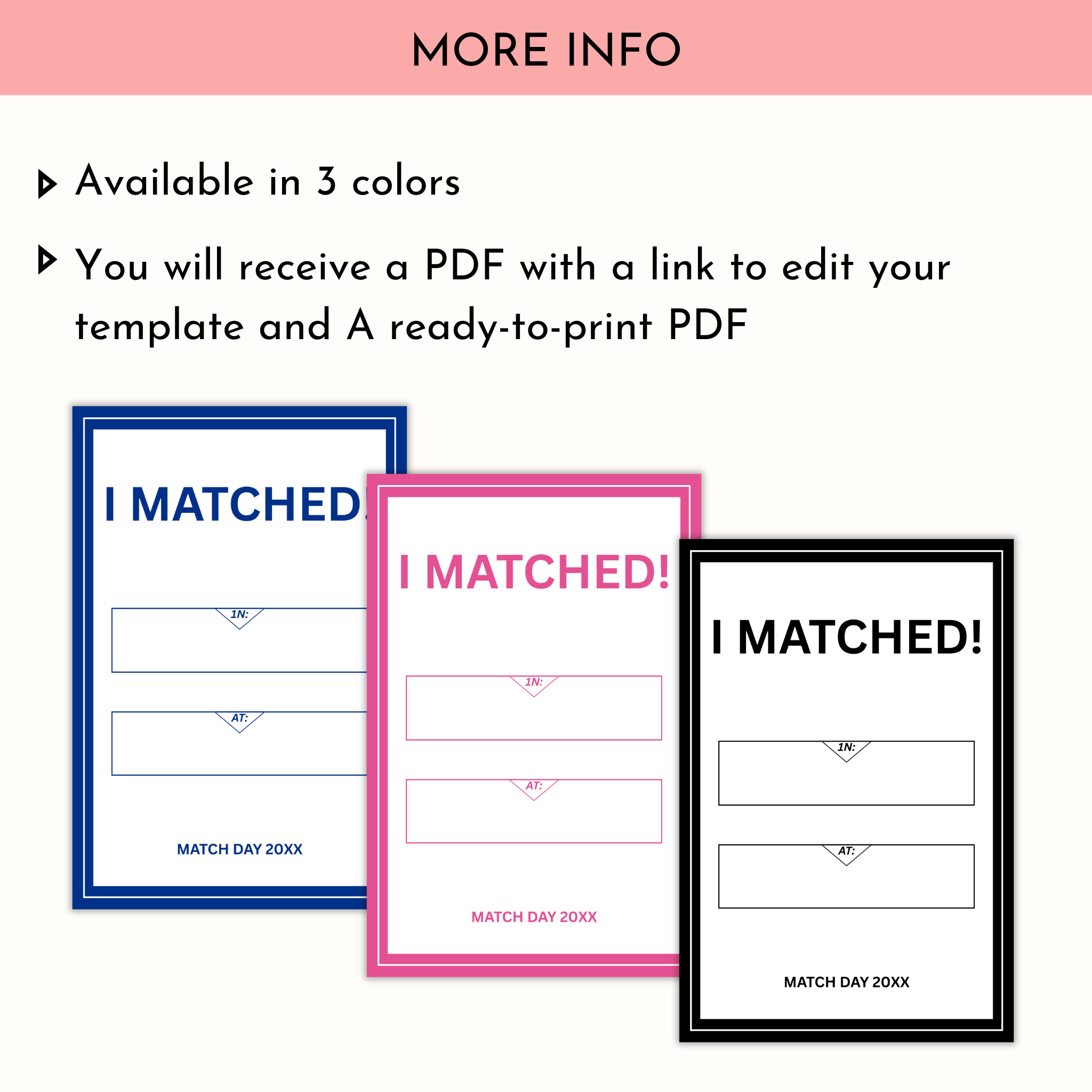 Residency Match Day Party Sign
