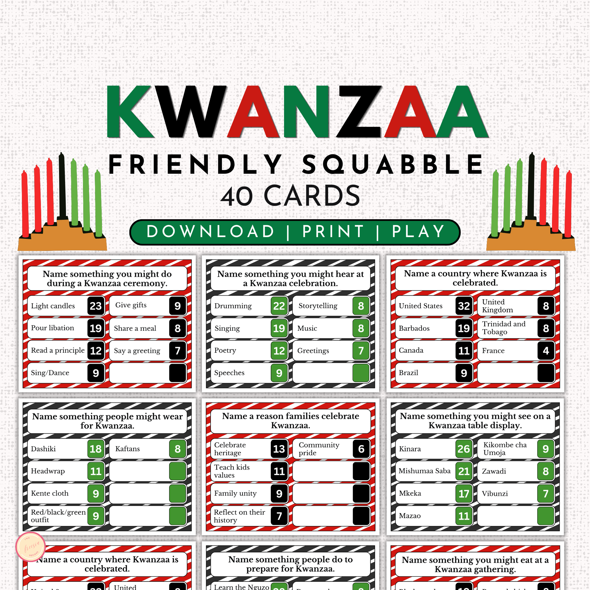 Kwanzaa Friendly Squabble Game