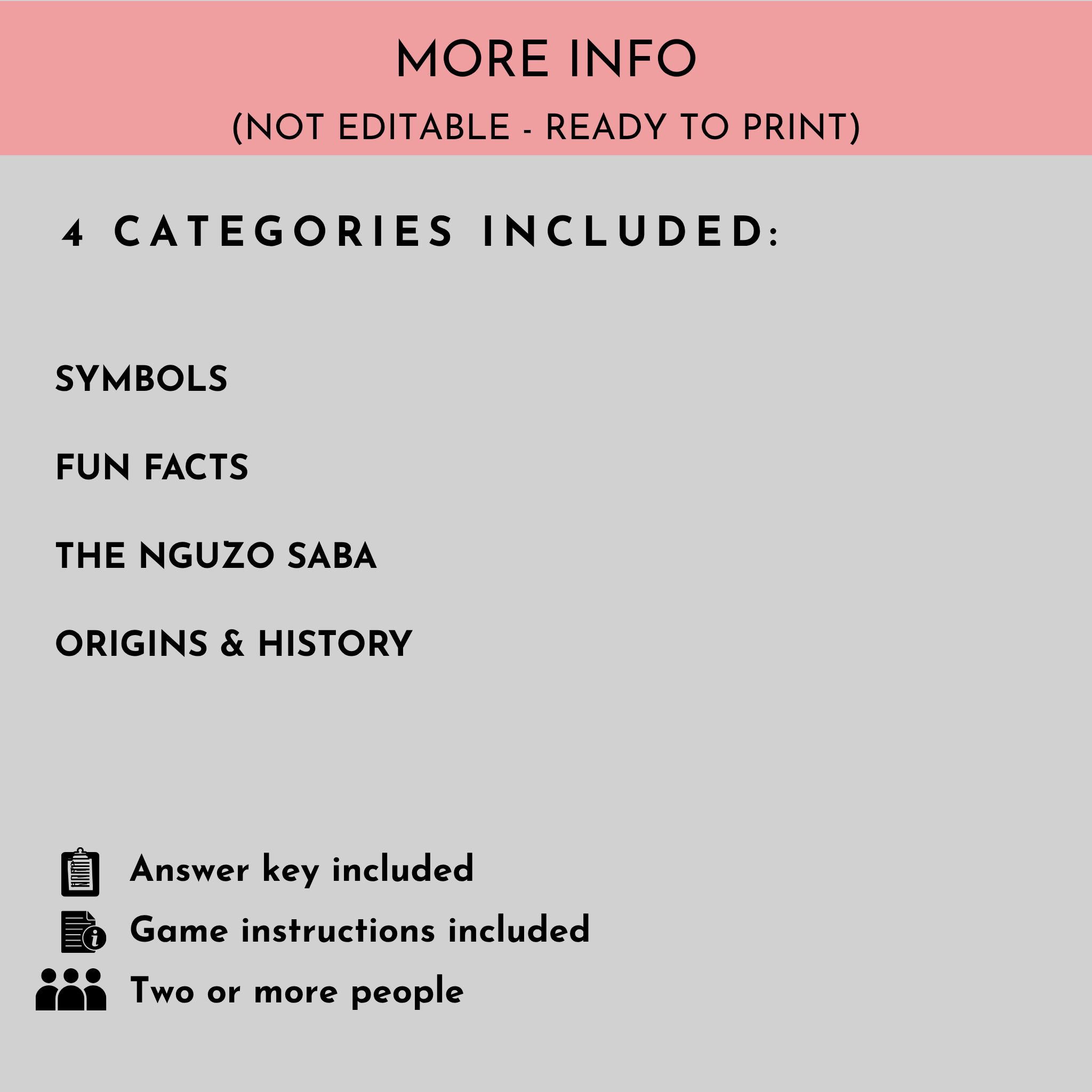 Kwanzaa Trivia Game