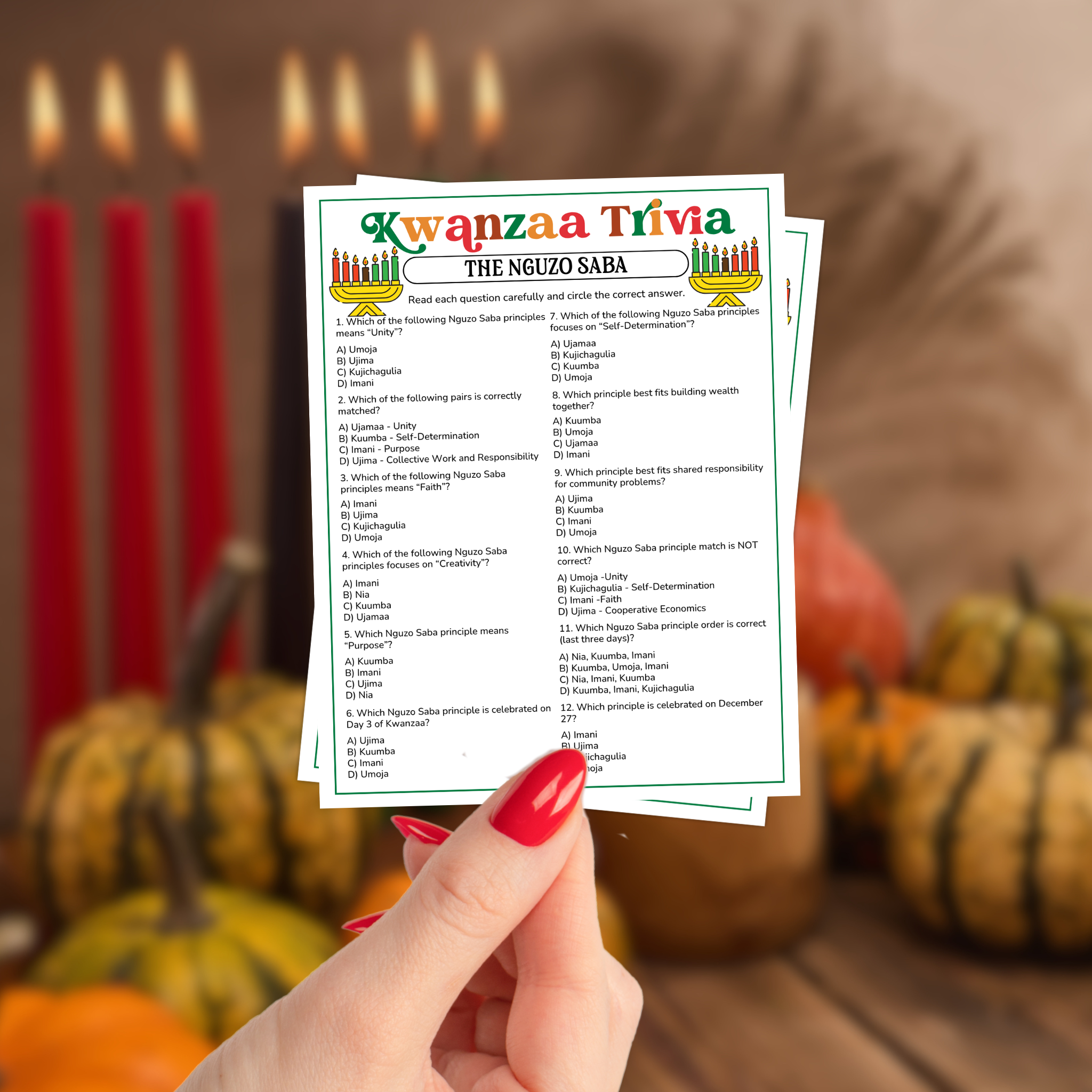 Kwanzaa Trivia Game
