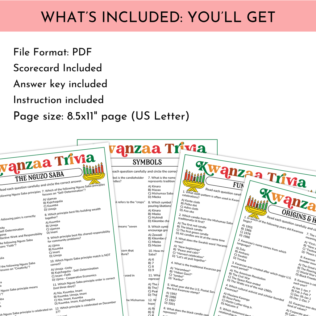 Kwanzaa Trivia Game