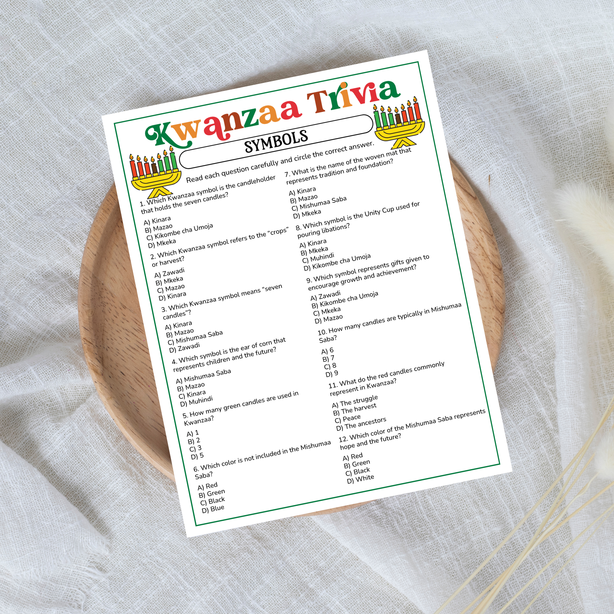 Kwanzaa Trivia Game
