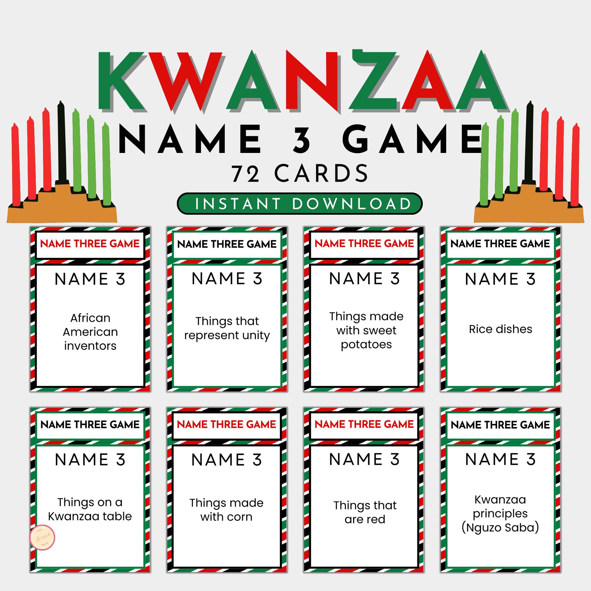 Kwanzaa Name 3 Game