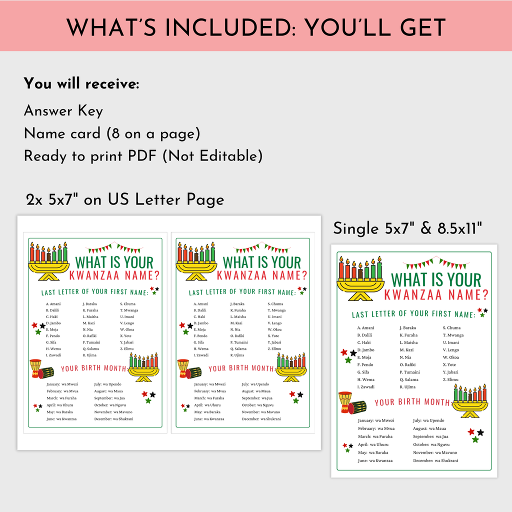What's your Kwanzaa Name Game