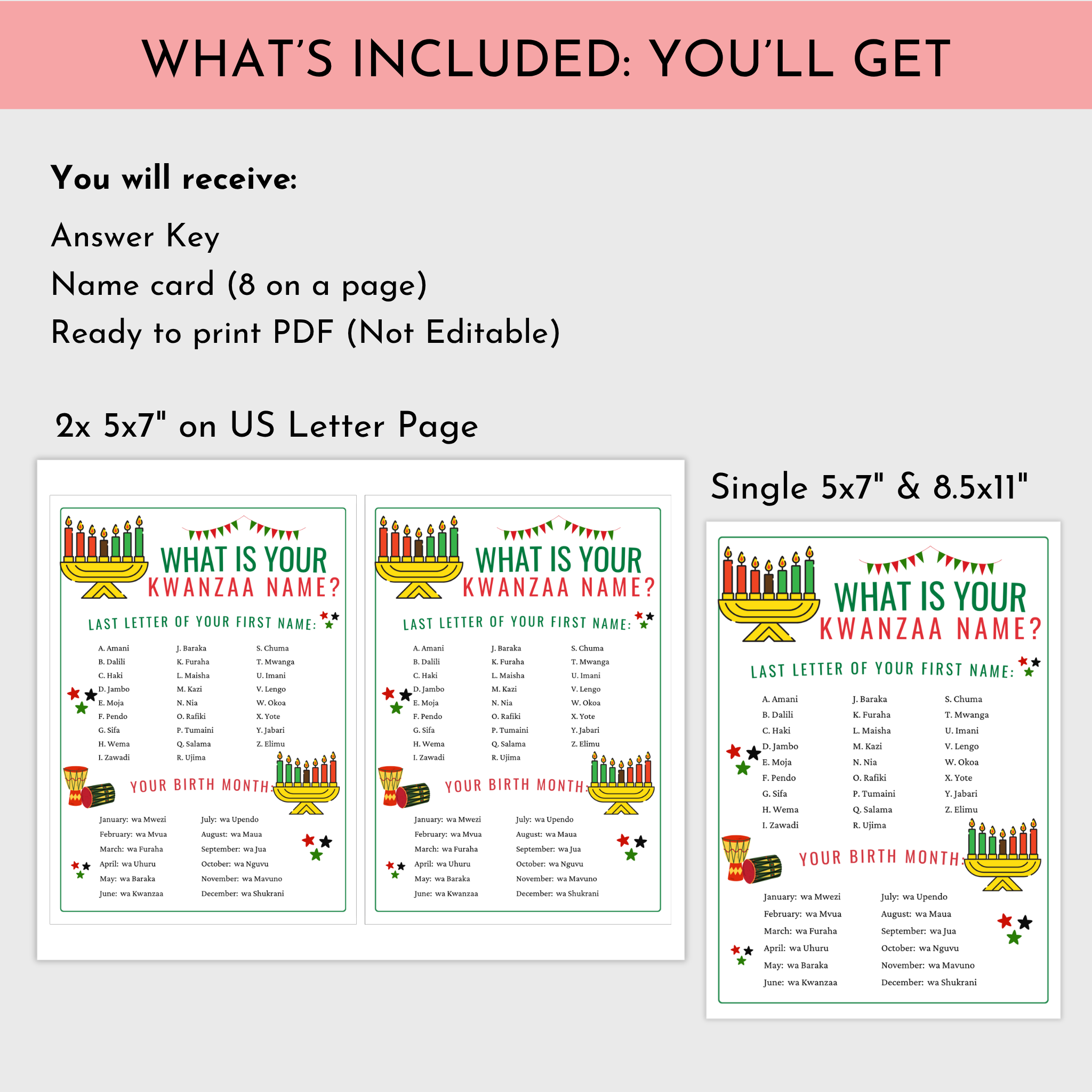 What's your Kwanzaa Name Game