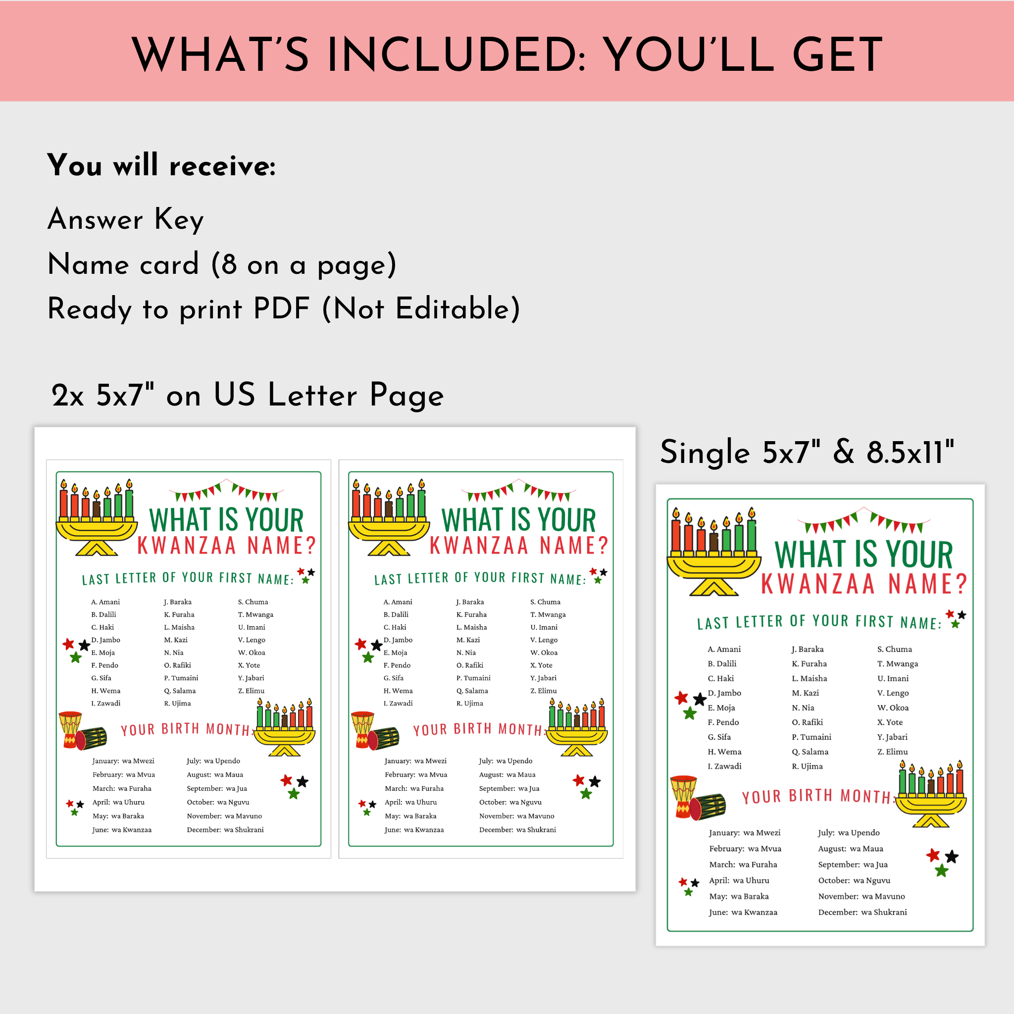 Kwanzaa Find the Guest