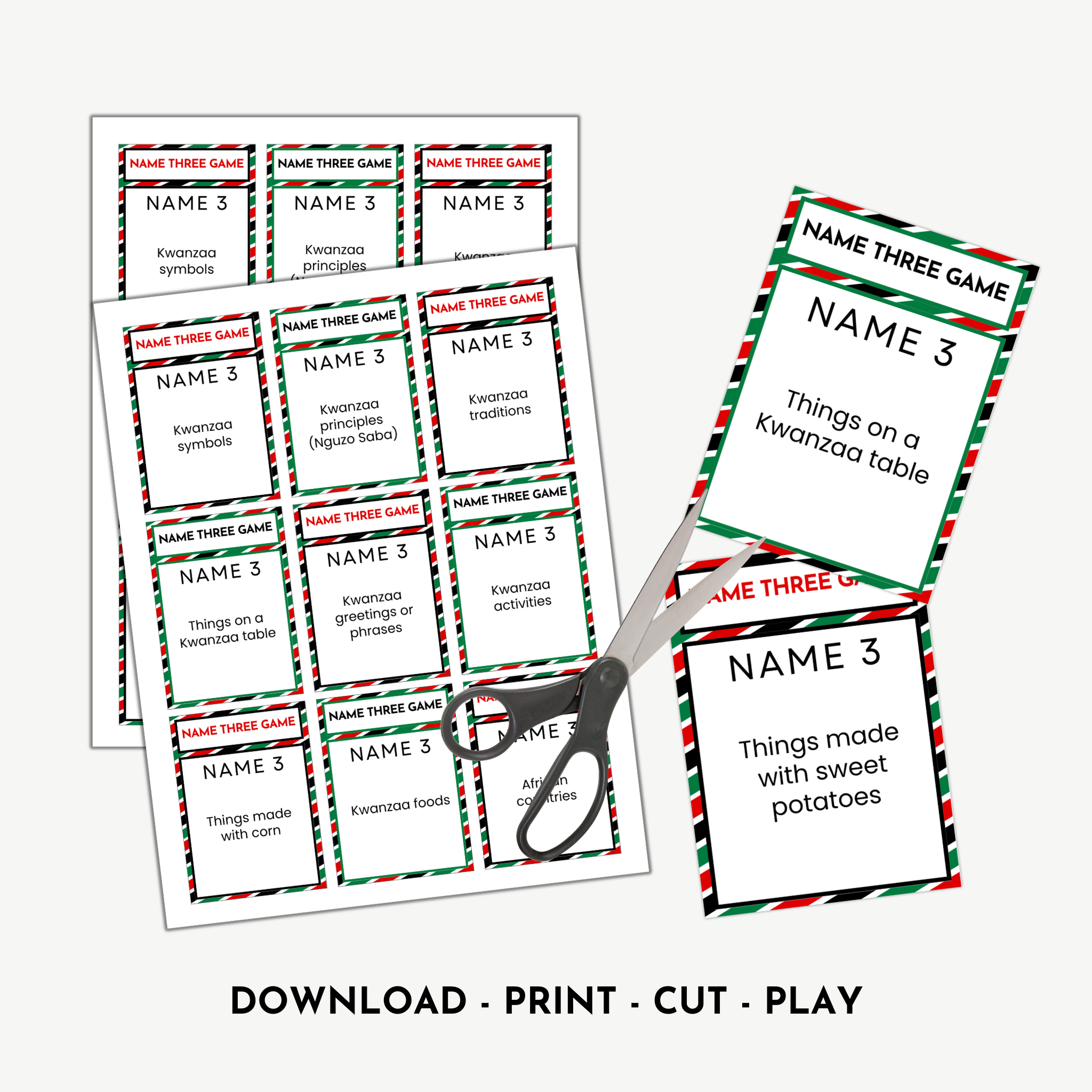 Kwanzaa Name 3 Game