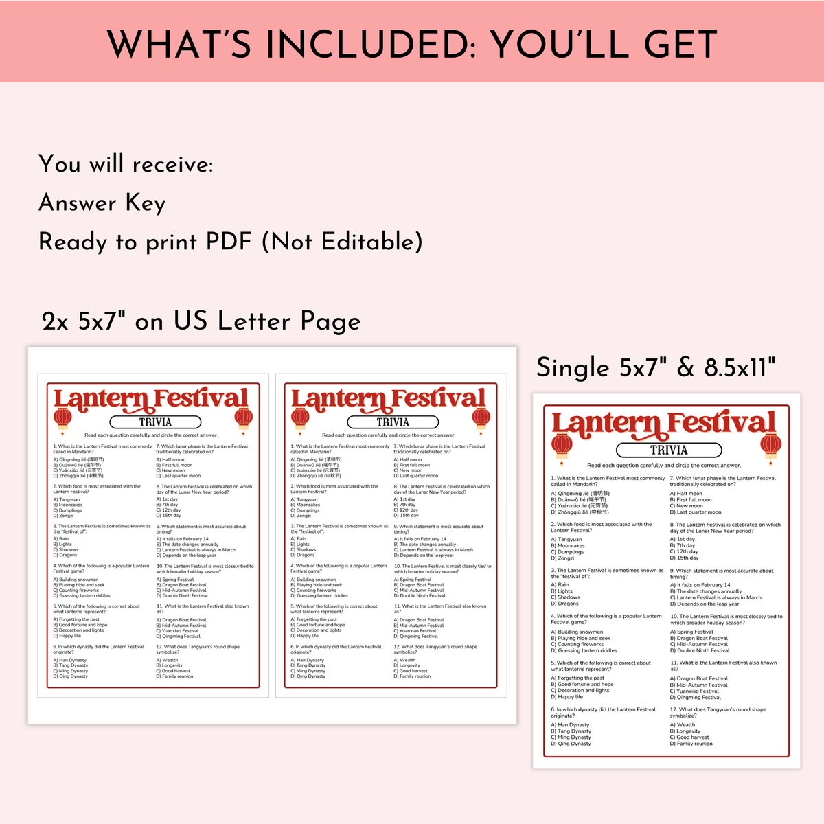 Lantern Festival Trivia Game