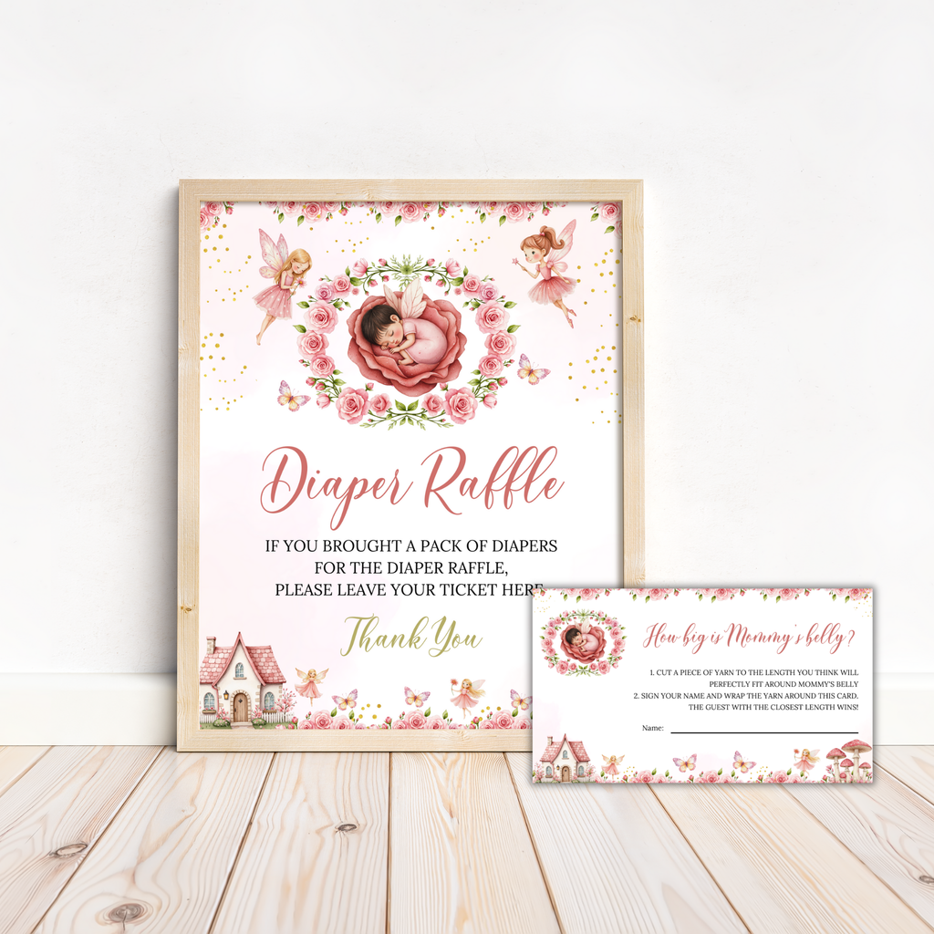 16 Fairy Baby Shower Table Signs