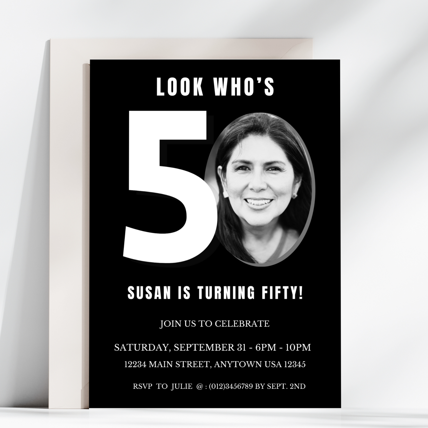 Look Who's 50 - Birthday Invitation